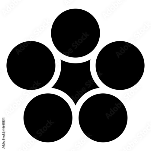 金森長近の家紋です。裏梅鉢といいます。