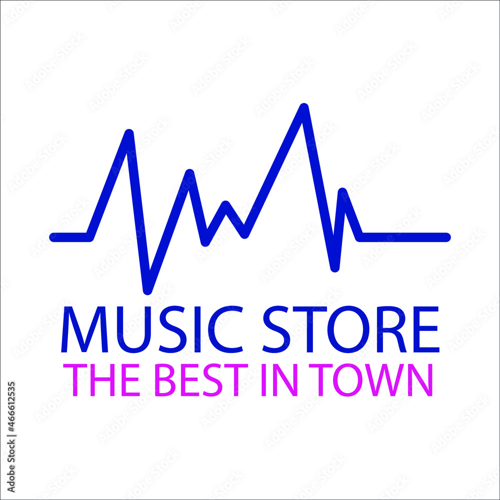music shop logo emblem vintage