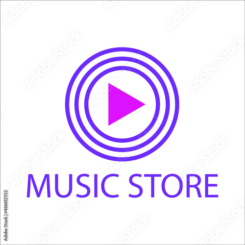 music shop logo emblem vintage