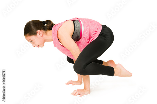Sporty kid practicing a yoga routine