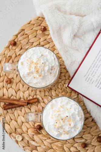 Cozy autumn hazelnut latte ...