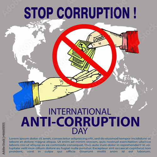 STOP CORRUPTION, INTERNATIONAL ANTI-CORRUPTION DAY, POSTER AND BANNER