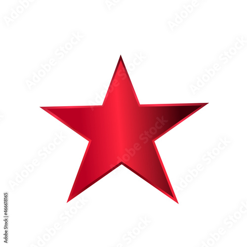 red star isolated on white background