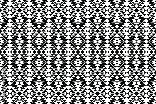 Geometric ethnic oriental seamless pattern traditional Design for background,carpet,wallpaper.clothing,wrapping,Batik fabric,Vector illustration.embroidery style - Sadu, sadou, sadow or sado