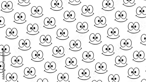Happy face, seamless pattern, gift wrapping
