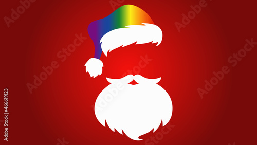Santa Claus with LGBT hat