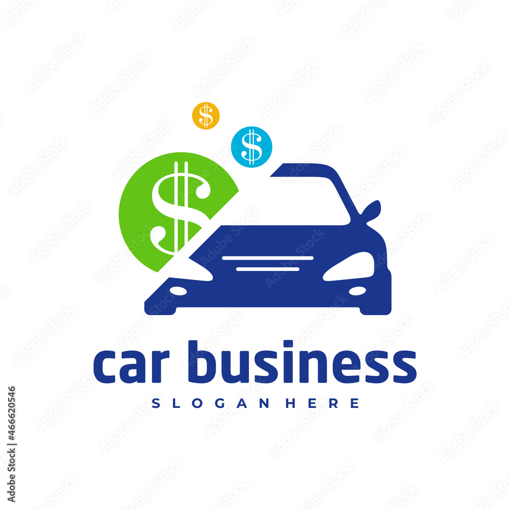 Car money logo vector template, Creative Car logo design concepts Car money logo vector template, Creative Car logo design concepts