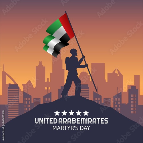UAE Martyr's Day Vector Illustration. Suitable for greeting card poster and banner.