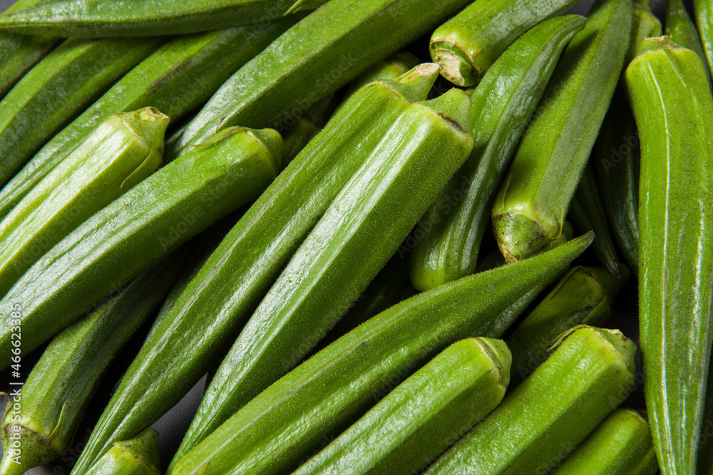 Fresh okra vegetable texture backgroud Fresh okra vegetable texture backgroud