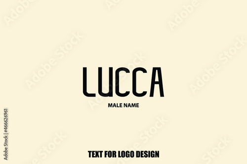 Baby Boy Name " Lucca " in Modern Typography Text