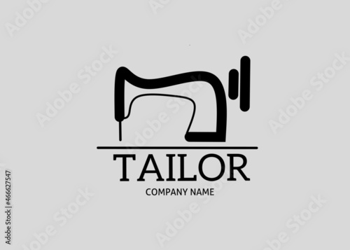 Sewing Machine for Vintage Tailor Logo design