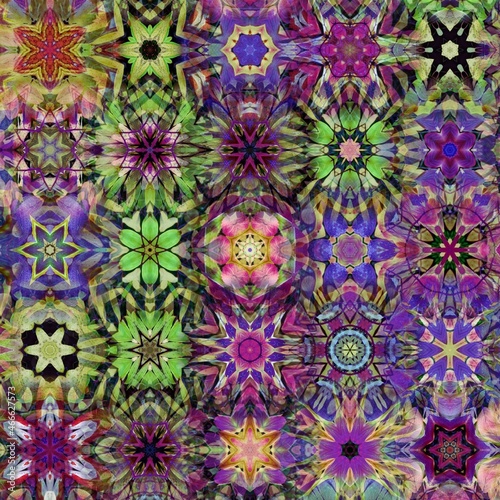 Multi colored kaleidoscope background