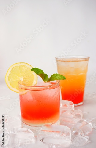 sunrise Cocktail isolated on a white background