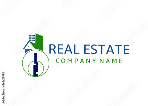 Simple Luxury Crossed key for House Estate business logo design