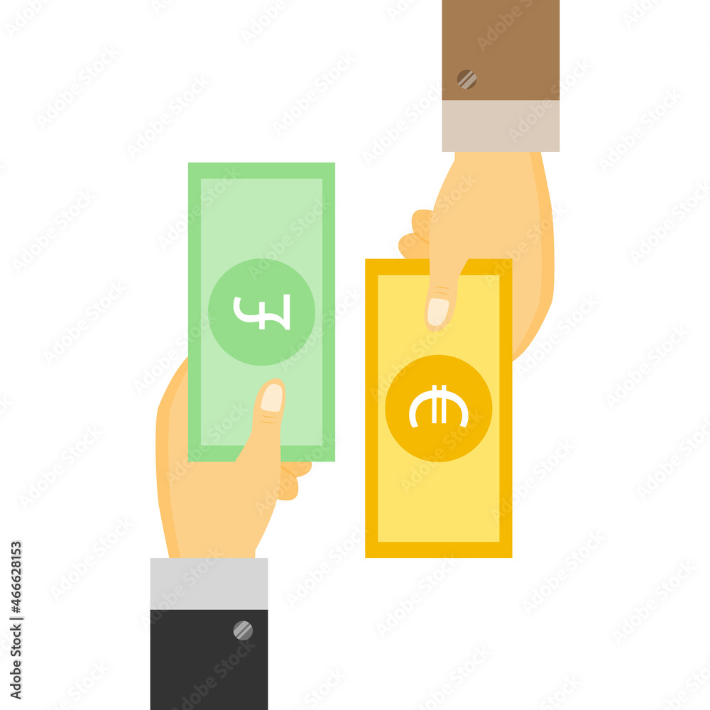 Businessman's Hand holding Banknote of Pounds sterling exchange with Euro dollar. money swap, money exchange concept. Businessman's Hand holding Banknote of Pounds sterling exchange with Euro dollar. money swap, money exchange concept.