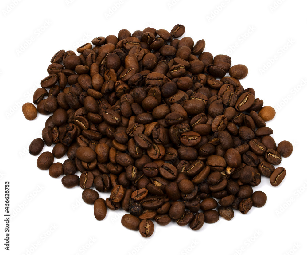Coffee beans on a white background Coffee beans on a white background