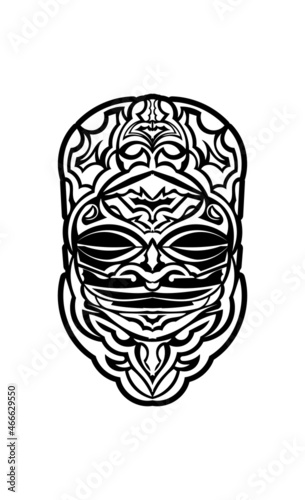 Tribal mask made in vector. Traditional totem symbol isolated.