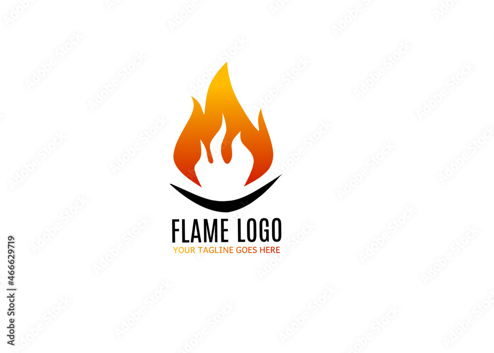 vector simple flame logo design vector simple flame logo design