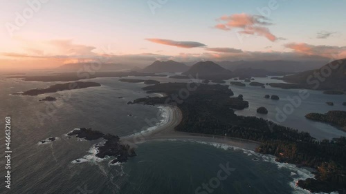 Wallpaper Mural Sunset Drone Footage Tofino BC, Canada Torontodigital.ca