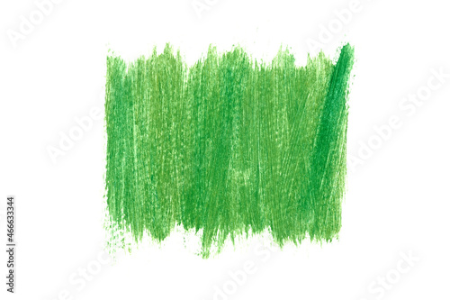 Green colorwater brush or strokes paint on white background,Abstract color 