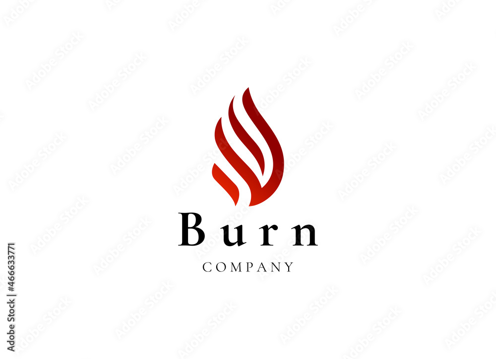 Burning Torch Fire Flame with Pillar column logo design