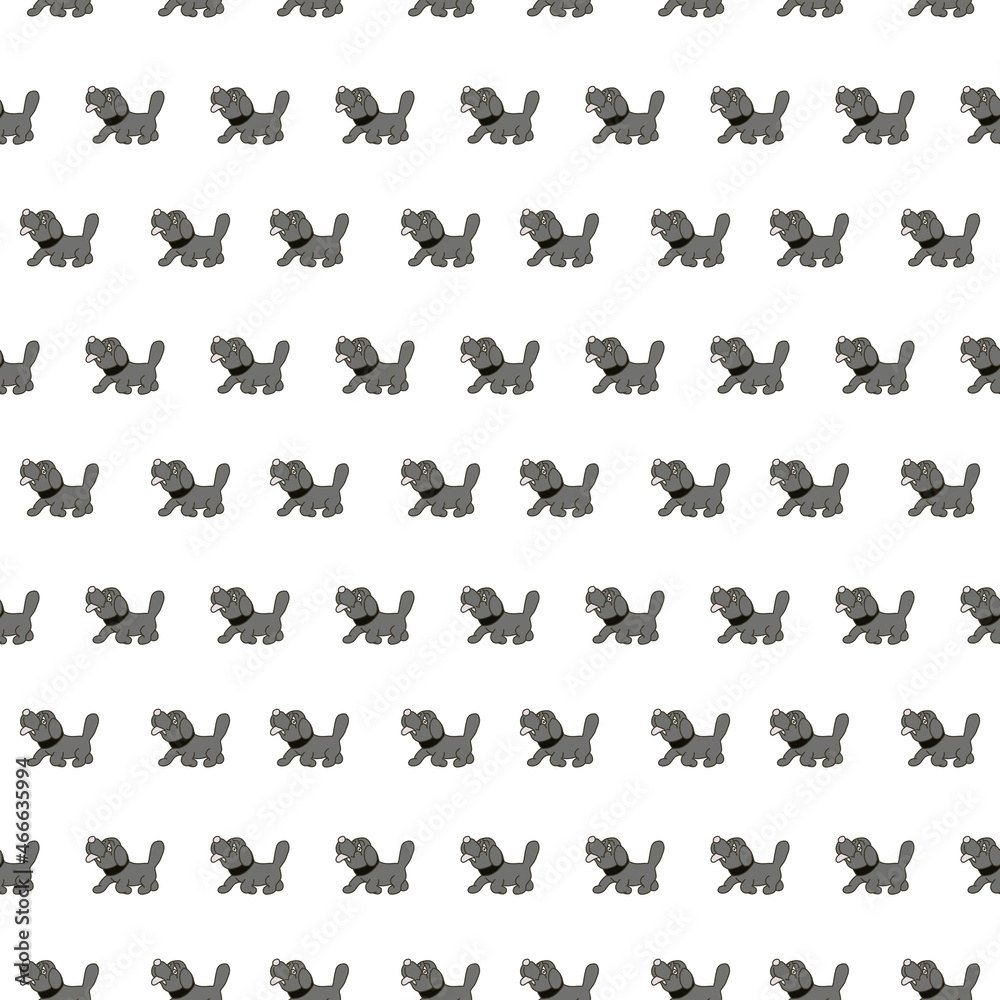 gray dog pattern