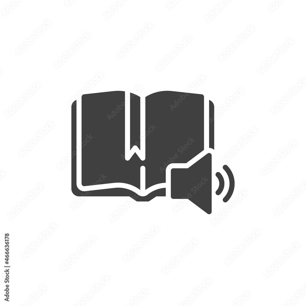 Audio book vector icon Audio book vector icon