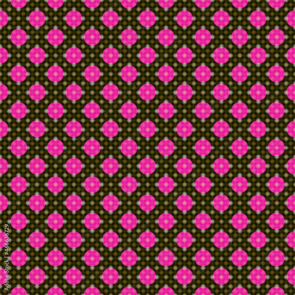 Vertical and horizontal lines, small and large polka dots, alternate colors, bright, dimensional, deep, bright.