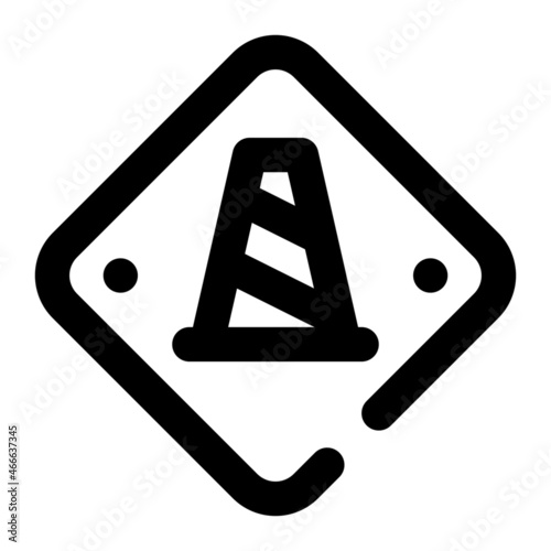 under construction for construction icon lineal
