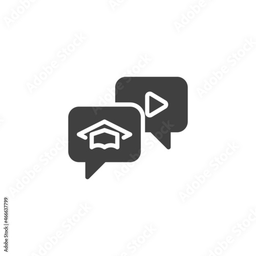 E-learning, online education vector icon