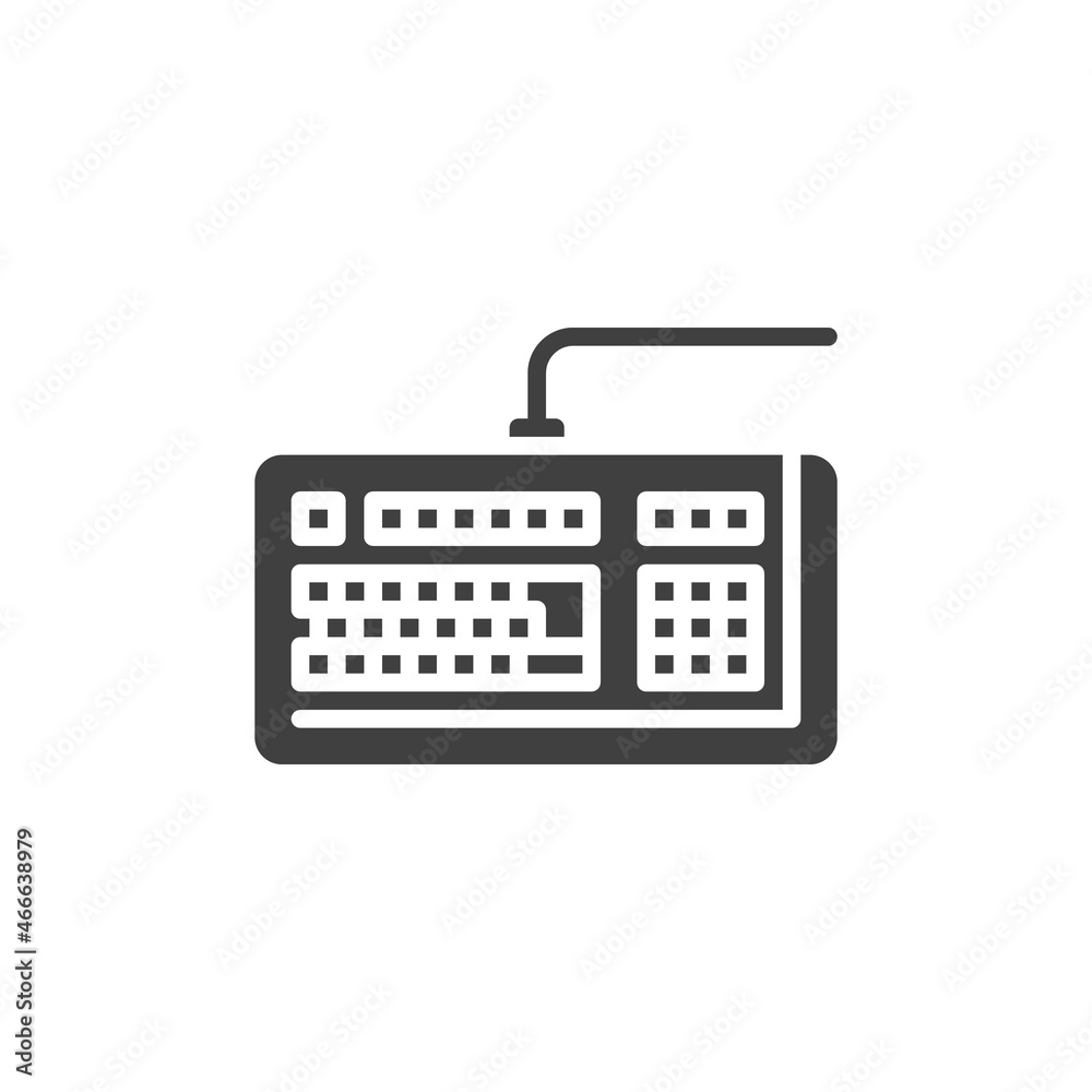 Computer keyboard vector icon Computer keyboard vector icon