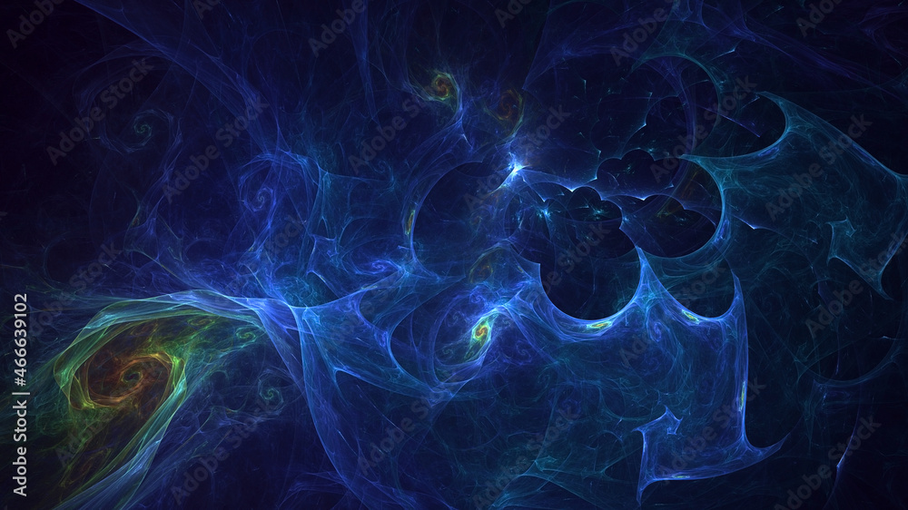 Fototapeta premium 3D rendering abstract multicolor fractal light background