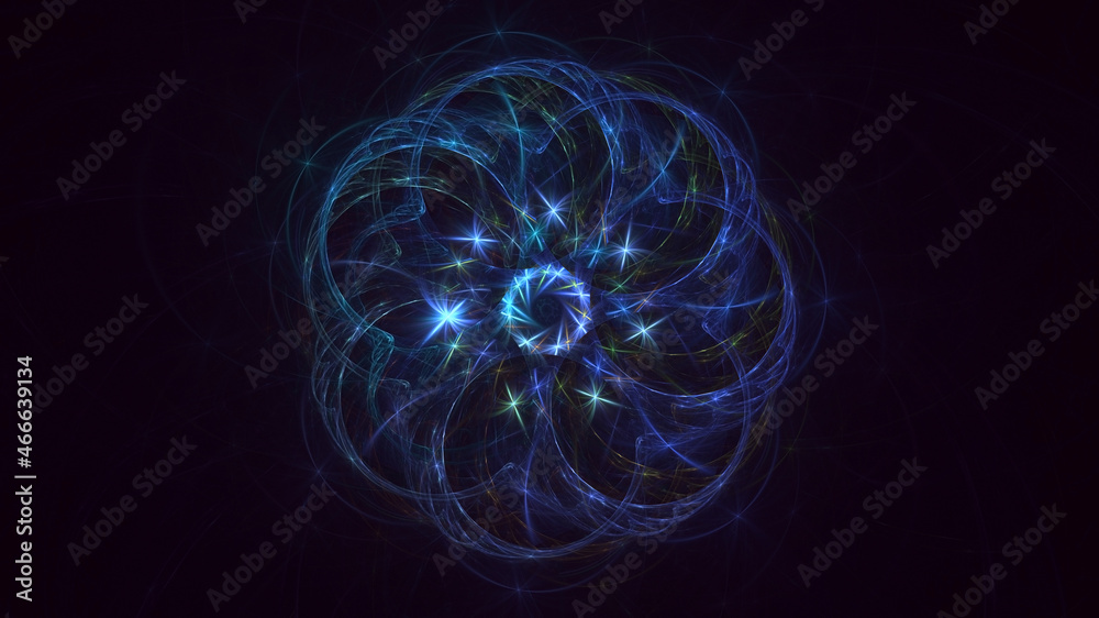 3D rendering abstract round light background