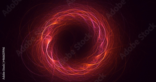 3D rendering abstract round light background