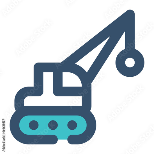 demolition wrecking ball for construction icon lineal