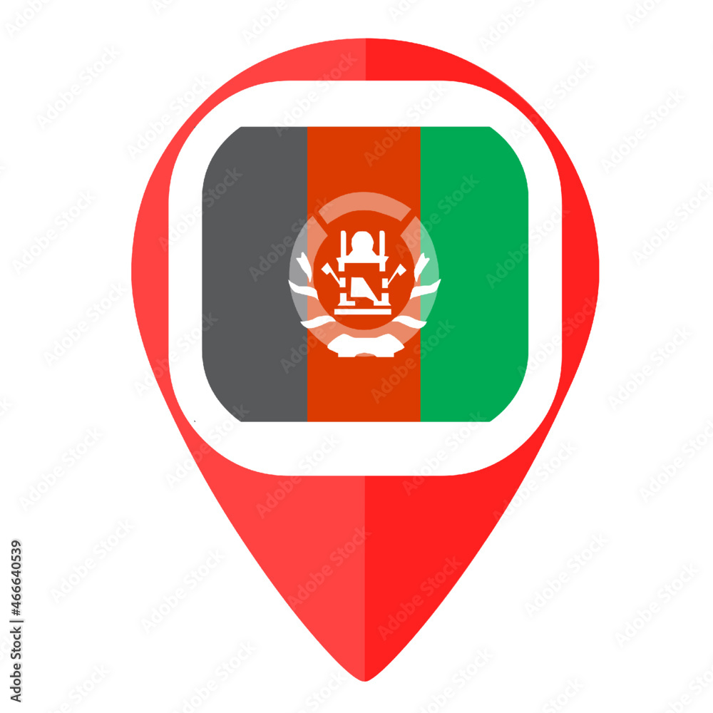 Afghanistan country flag national pin marker Afghanistan country flag national pin marker