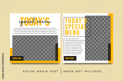 Social Media Post and Banner Template for food or restaurant promo