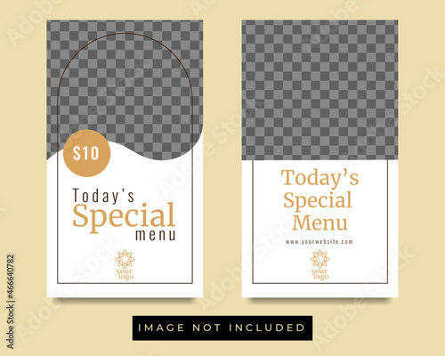 Simple Elagan Banner Template for Restaurant and Food Promo