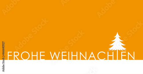 frohe weihnachten, weihnachtsgruß, deutsch, serifenlos orange