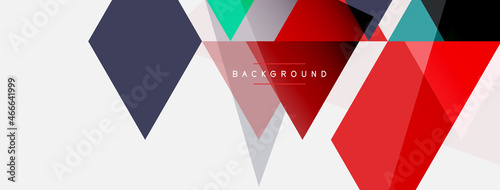 Color triangles composition, geometric abstract background. Techno or business concept, pattern for wallpaper, banner, background, landing page