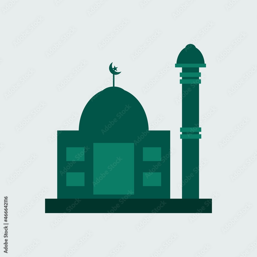 Mosque vector illustration. Islamic conceptual architecture symbol ...