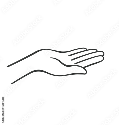 simple open hand outline
