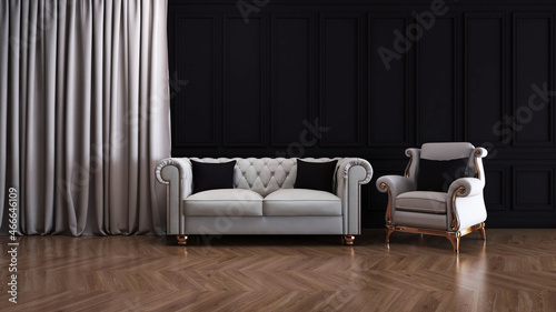Room interior with Wall Background. 3D rendering ,3D illustration © wichuda