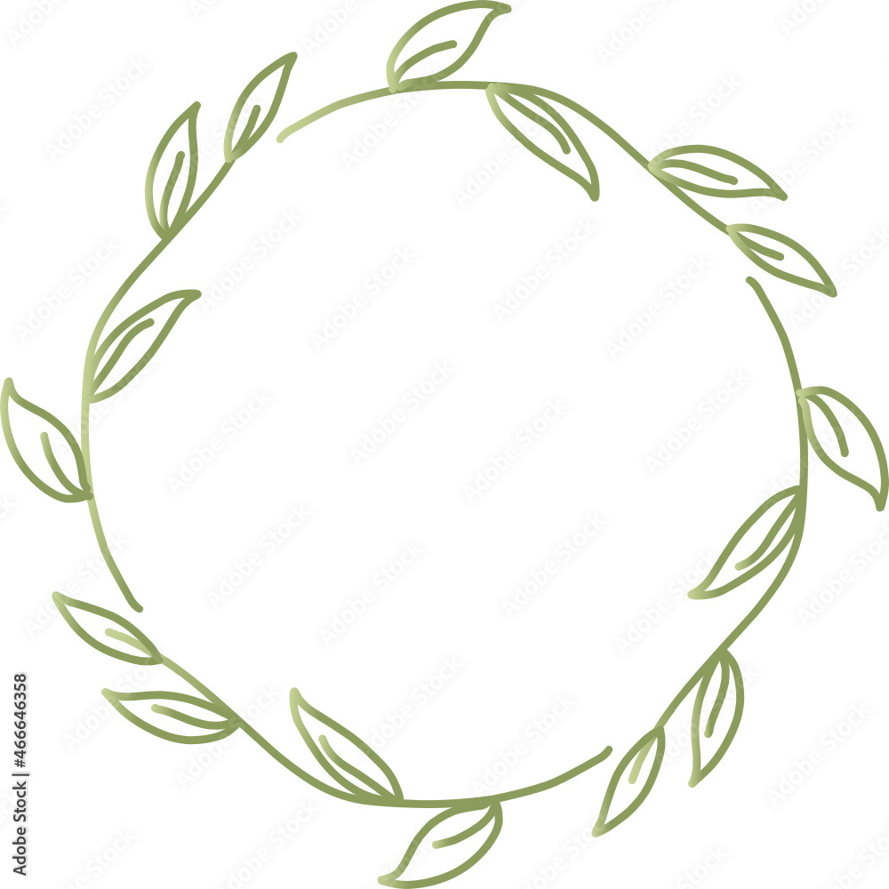 Leaves Circular Frame