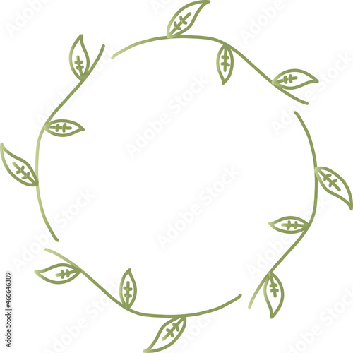 Leaves Circular Frame