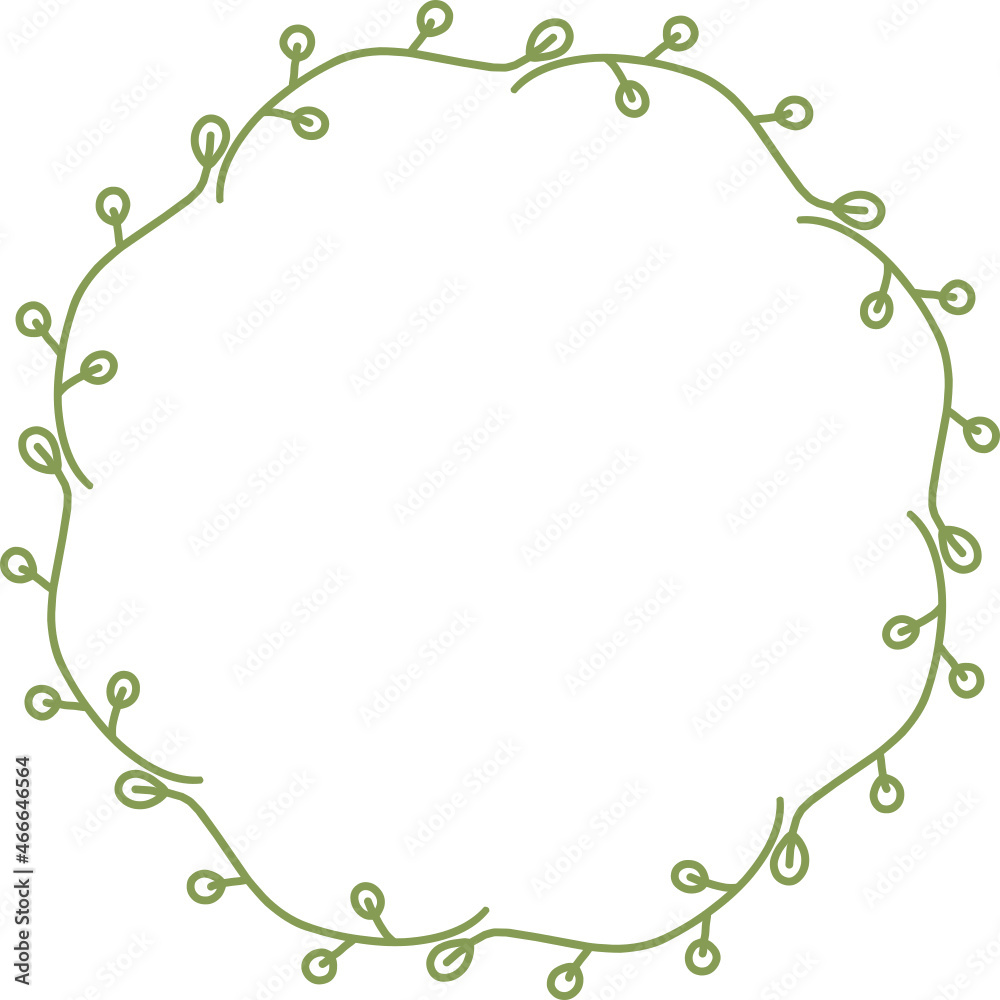 Leaves Circular Frame