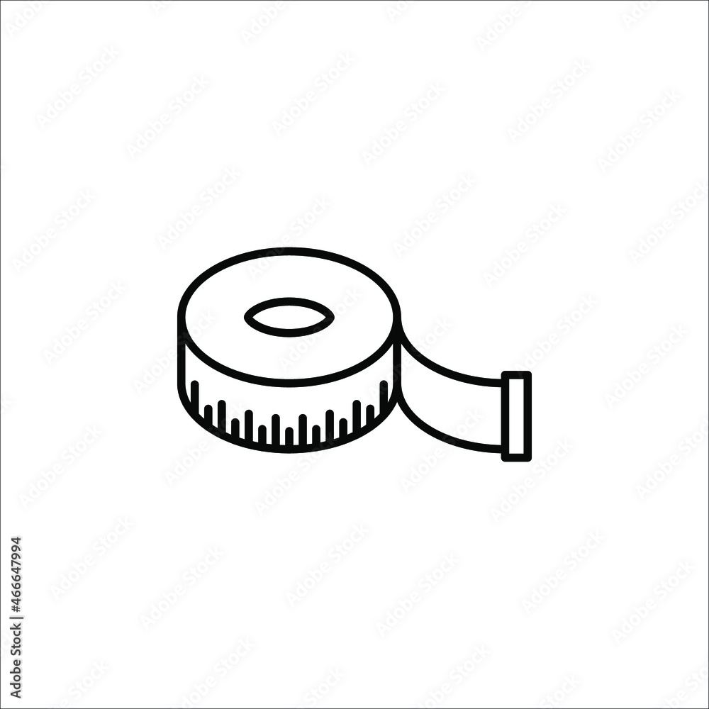 Tape measurement icon symbol logo template. illustration eps 10