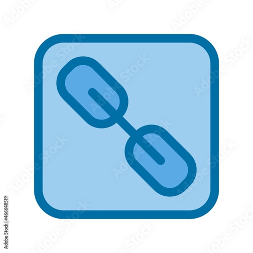 Link Filled Blue Vector Icon Design