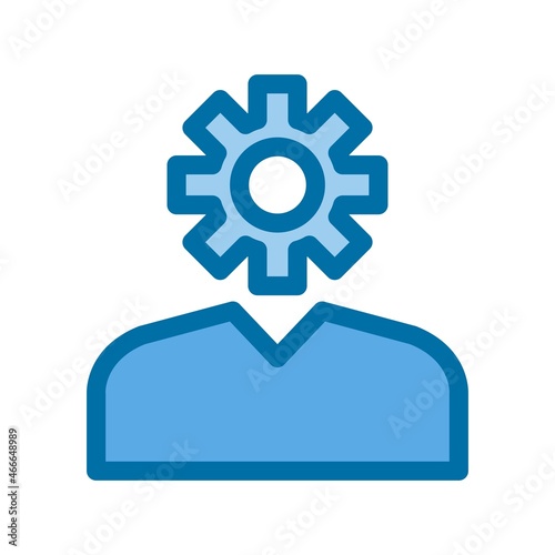 Administrator Filled Blue Vector Icon Design