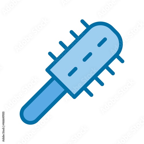 Hair Brush Filled Blue Vector Icon Design